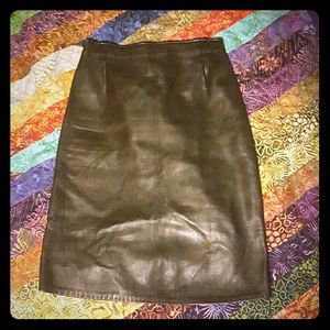 Hot Mama Leather Pencil Skirt
